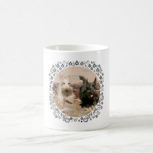 Caneca De Café Scotties Trigo e Preto Correndo