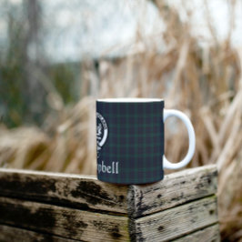 Caneca De Café Scottish Campbell Crest Crachá & Tartan