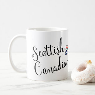 Caneca De Café Scottish Canadian Entwined Hearts Mug
