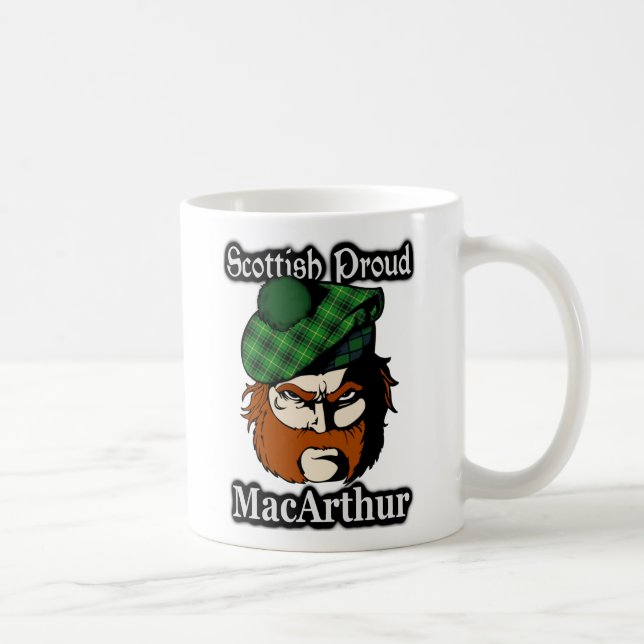 Caneca De Café Scottish Clan MacArthur Tartan Scottish (Direita)