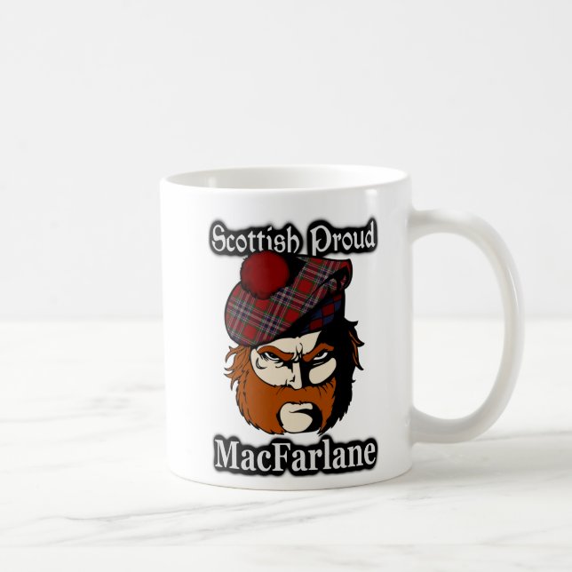 Caneca De Café Scottish Clan MacFarlane Tartan Scottish (Direita)