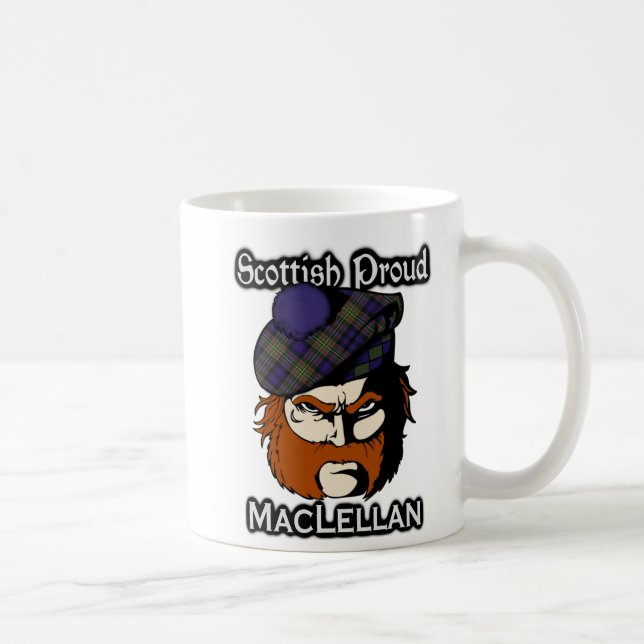 Caneca De Café Scottish Clan MacLellan Tartan Scottish (Direita)