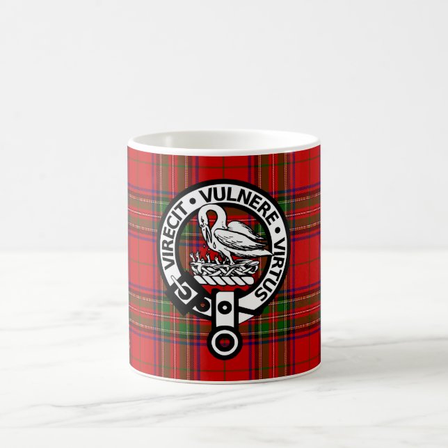Caneca De Café Scottish Clan Stuart Tartan e Crest (Centro)