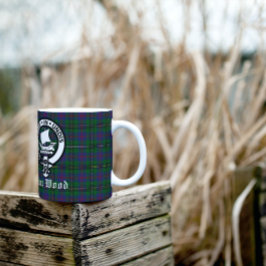 Caneca De Café Scottish Clan Wood Crest & Tartan
