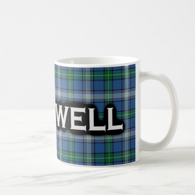 Caneca De Café Scottish do Tartan de McDowell do clã (Direita)