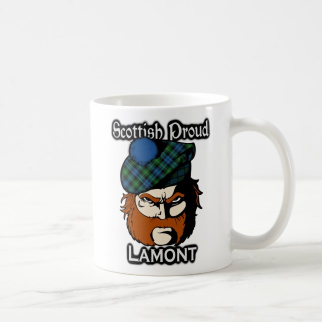 Caneca De Café Scottish escocês do Tartan de Lamont do clã (Direita)