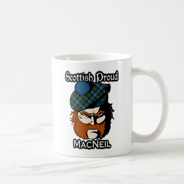 Caneca De Café Scottish escocês do Tartan de MacNeil do clã (Direita)