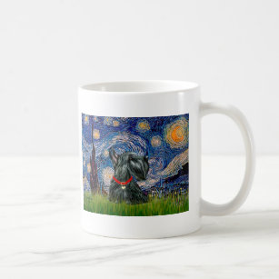 Caneca De Café Scottish Terrier 12c - Starry Night