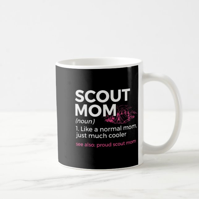 Caneca De Café Scouting Funny Scout Mom Definition Proud Scout Mo (Direita)