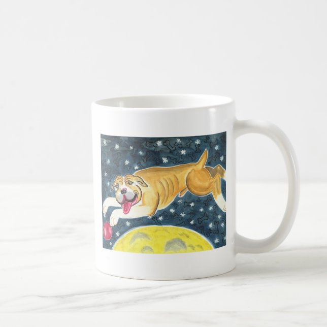 Caneca De Café Scouty salta sobre a lua (Direita)