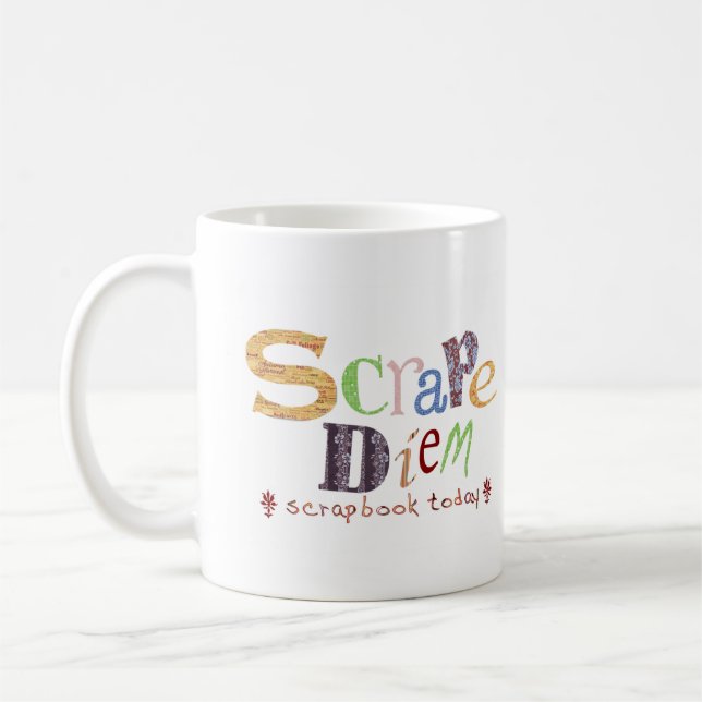 Caneca De Café Scrape Diem (Scrapbooking) (Esquerda)