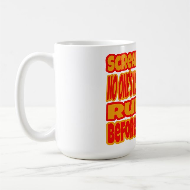 Caneca De Café Scream & Run  (Esquerda)
