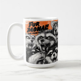 Caneca De Café Screaming Faces in Black and White Zine Art