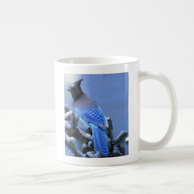 Caneca De Café Screech - Steller's Jay (Direita)