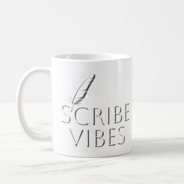 Caneca De Café Scribe Vibes Writers Authors Poets (Esquerda)