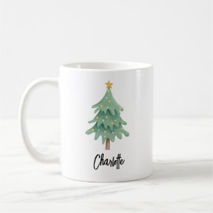 Caneca De Café Script de Feriados de Natal Personalizado