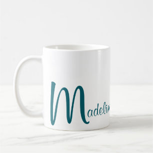 Caneca De Café Script de Nome do Monograma Negrito
