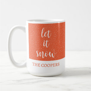 Caneca De Café Script Elegante Que Deixe Neve Feriado