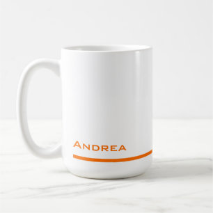 Caneca De Café Script Laranja Personalizado de Graduação Moderna