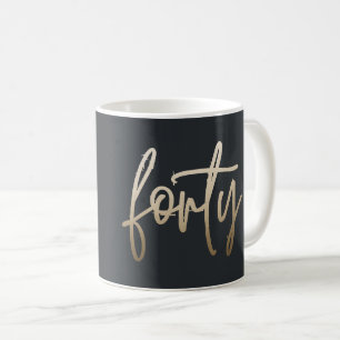 Caneca De Café Script simples na moda aniversário de 40 anos ele