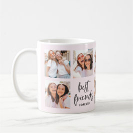 Caneca De Café Script Trendy no Blush | Múltiplos melhores amigos