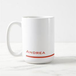 Caneca De Café Script Vermelho Personalizado de Graduação Moderna