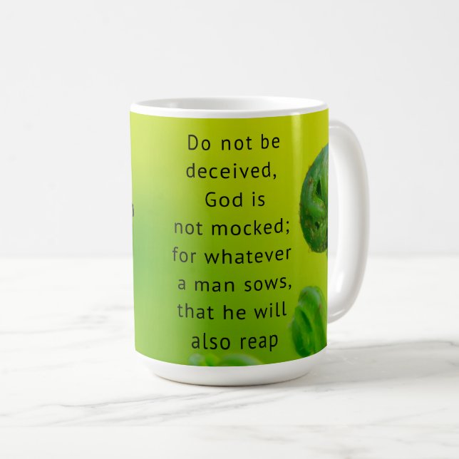 Caneca De Café Scripting Mug Galatianos 6:7 (Frente Esquerda)