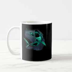 Caneca De Café Scuba Diver, Excelente White Shark e Megalodon Sha