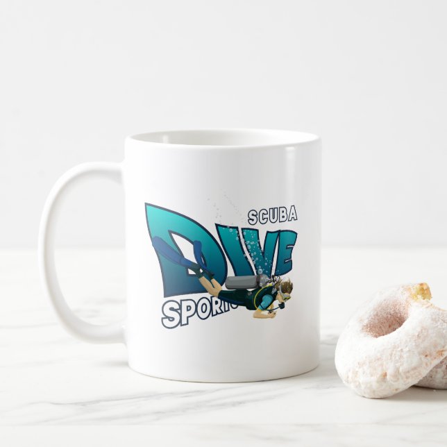 Caneca De Café Scuba Diving | 11# (Com Donut)