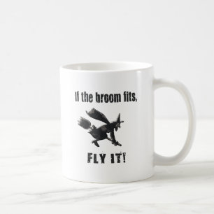 Caneca De Café Se a vassoura serve, voe nela!