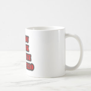 Caneca De Café Se acha que sou bonitinho, diga "Olá"