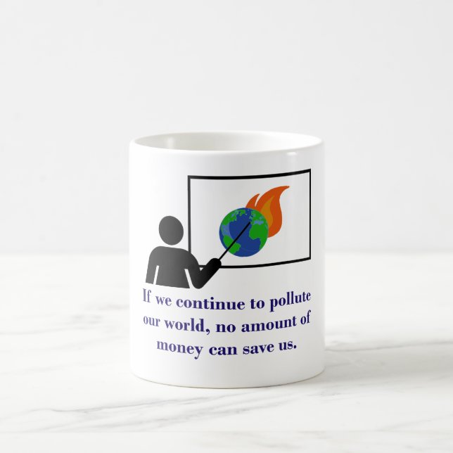 Caneca De Café Se Continuarmos A Poluir - Citação Relativa Às Alt (Centro)