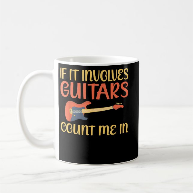 Caneca De Café Se envolve guitarras, conte comigo (Esquerda)