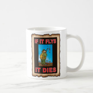 Caneca De Café SE FLYS ELE MORRE azul