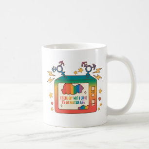 Caneca De Café Se fosse Gay, eu seria Gayer - Arco-Íris