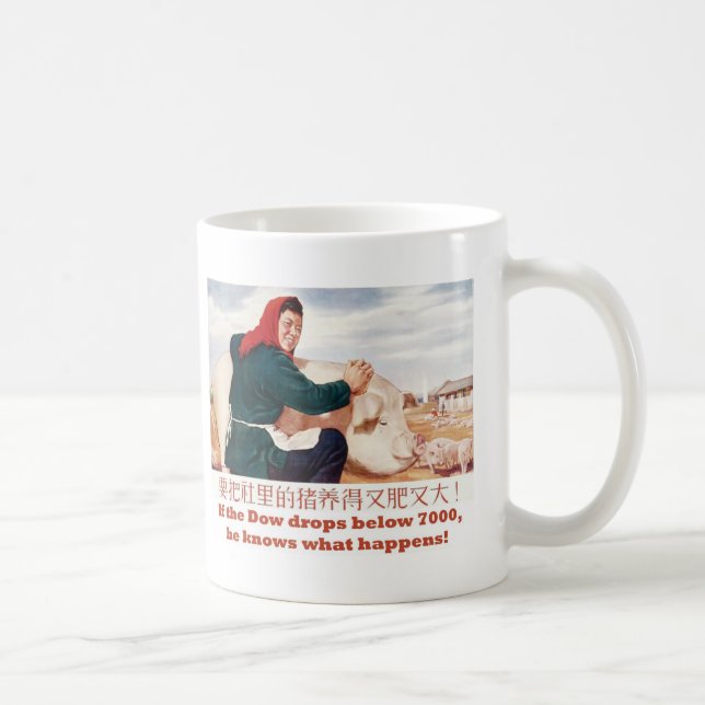 Caneca De Café Se o Dow deixa cair abaixo de 7000, sabe o que (Direita)