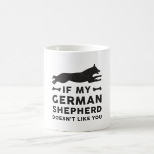 Caneca De Café Se O Meu German shepherd Cachorro Vintage Engraça