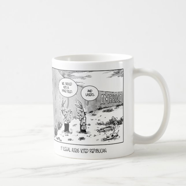 Caneca De Café Se os imigrantes ilegais votam o republicano (Direita)