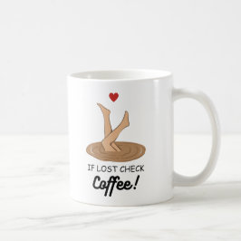 Caneca De Café Se Perdido Verifique o Café Arte Engraçada para Am
