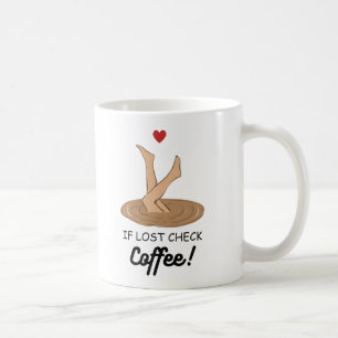 Caneca De Café Se Perdido Verifique o Café Arte Engraçada para Am