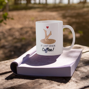 Caneca De Café Se Perdido Verifique o Café Arte Engraçada para Am