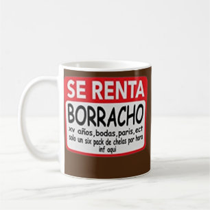 Caneca De Café Se Renta Borracho Mens Gráfico Engraçado Espanhol