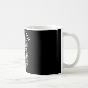 Caneca De Café Se serve sento caveira de gato preto meme minimali