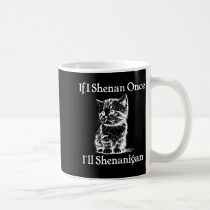 Caneca De Café Se travessura dia de são patrício gato meme