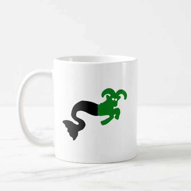 Caneca De Café Sea Goat Mug • Capricorn Sharp Silhouette Emblem (Esquerda)