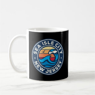 Caneca De Café Sea Isle City New Jersey Nj Ondas Marítimas