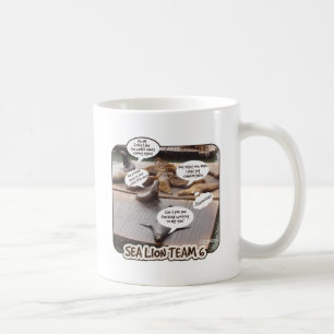Caneca De Café Sea Lion Team Seis Funny Ocean Life Motto