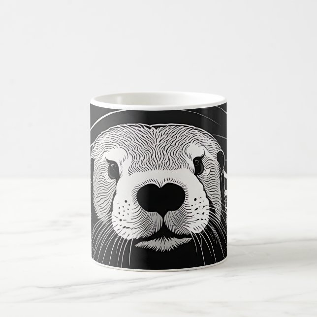 Caneca De Café Sea Otter Natação (Centro)