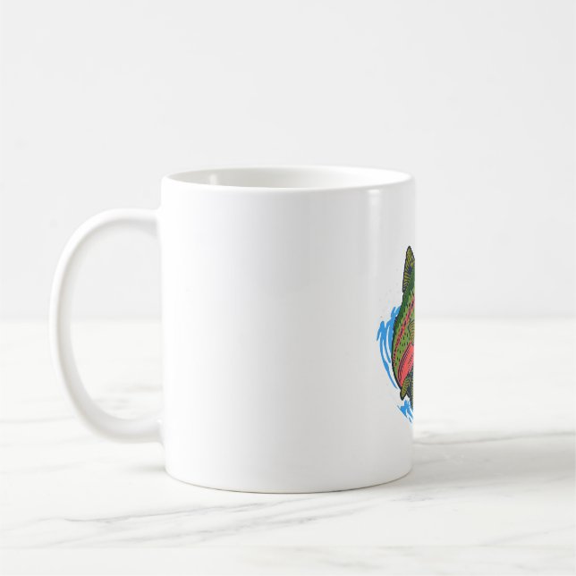 Caneca De Café Sea Run Cutthroat Chasing Chrome Trout (Esquerda)