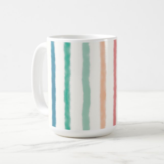 Caneca De Café Seabreeze Stripes (Frente Esquerda)